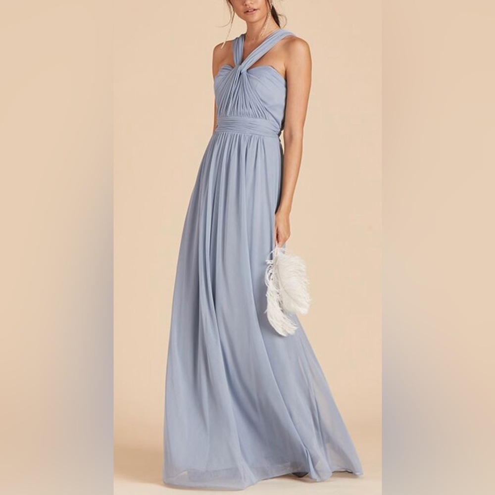 Birdy Grey. Chicky Convertible Dress. Color: Dusty Blue Bridesmaid Dress